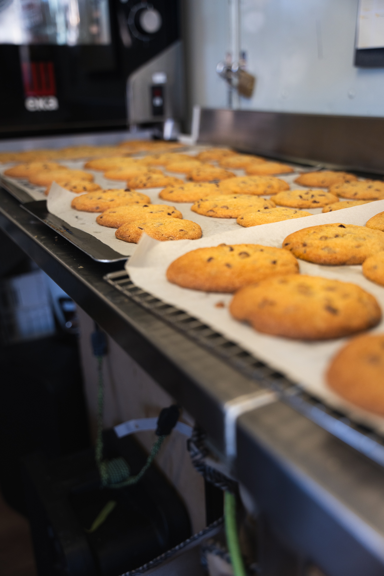Des plateaux de cookies